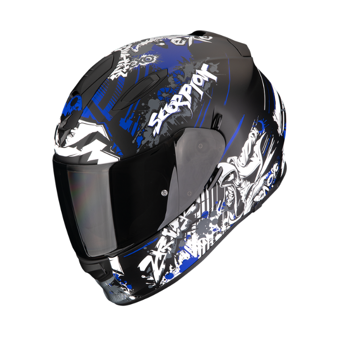 CASCO SCORPION EXO-491 SPECTOR Mate Negro/Azul