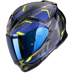 CASCO SCORPION EXO-491 ZUMO Negro-Azul-Amarillo neón