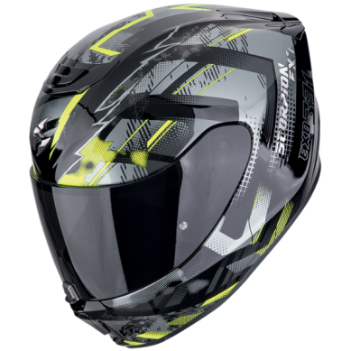 CASCO SCORPION EXO-391 CLUTTER Negro-Amarillo neon