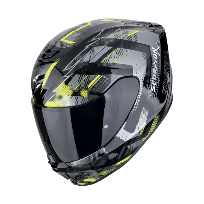 CASCO SCORPION EXO-391 CLUTTER Negro-Amarillo neon
