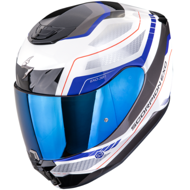 CASCO SCORPION EXO-391 LEO BLANCO-AZUL