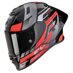 SCORPION EXO-R1 EVO II AIR ADRENALINE Negro-Rojo-Plata