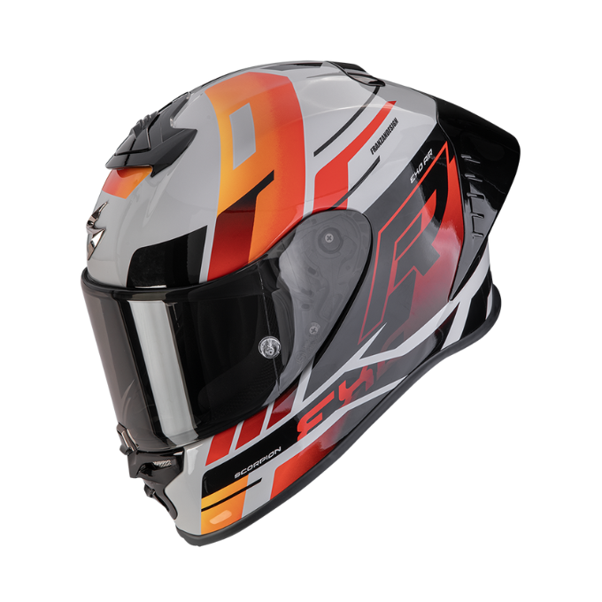 SCORPION EVO II AIR ADRENALINE Gris-Rojo-Naranja