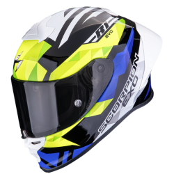 SCORPION EXO-R1 EVO II AIR VALERE Negro-Azul-Amarillo neon