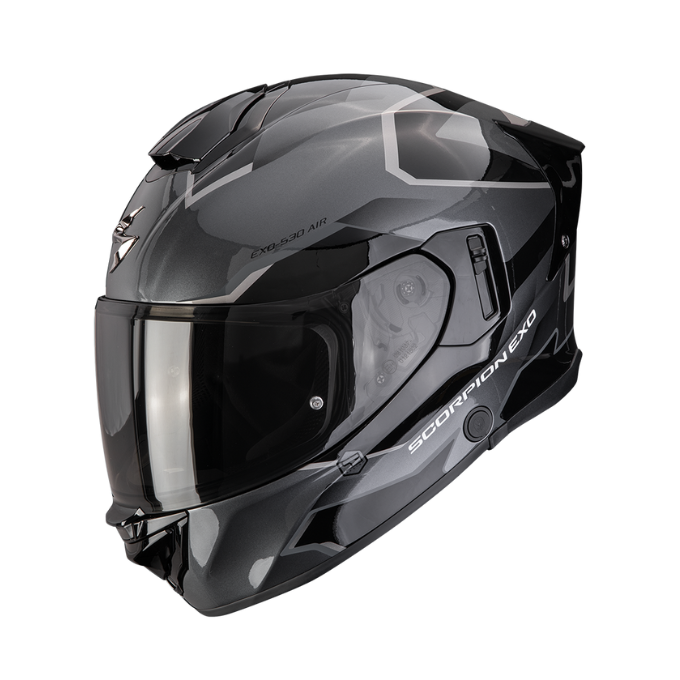 CASCO SCORPION EXO-530 AIR CLIP Plata-Negro