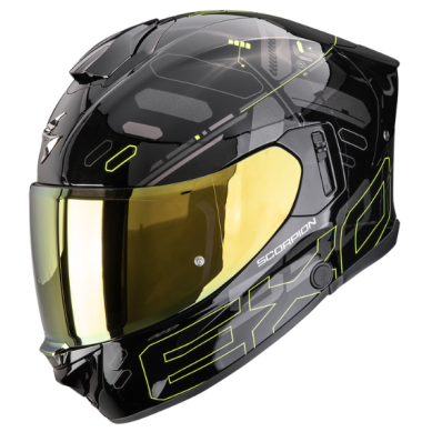 CASCO SCORPION EXO 530 AIR FOND NEGRO / AMARILLO NEON