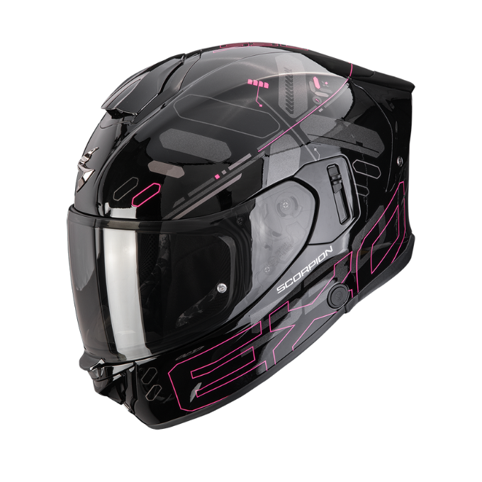 CASCO SCORPION EXO 530 AIR FOND NEGRO / ROSA