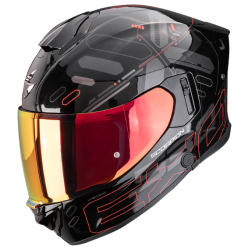 CASCO SCORPION EXO 530 AIR FOND NEGRO METÁLICO / ROJO