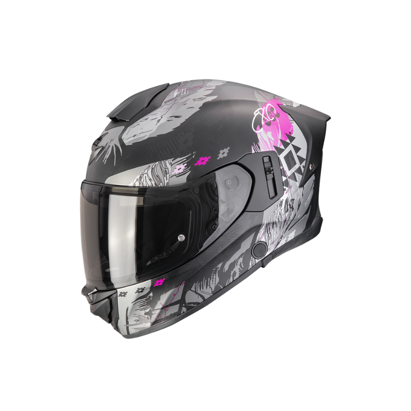 CASCO SCORPION EXO-530 AIR HADJI NEGRO MATE / ROSA