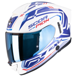 CASCO SCORPION EXO 530 AIR SLOPE BLANCO AZUL / ROJO