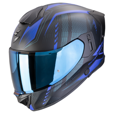 CASCO SCORPION EXO 530 AIR THERAS NEGRO MATE / AZUL