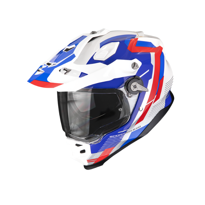 CASCO SCORPION ADF-9000 AIR PATROL BLANCO / AZUL / ROJO