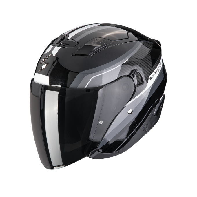 CASCO SCORPION EXO-230 HIPE NEGRO / PLATA