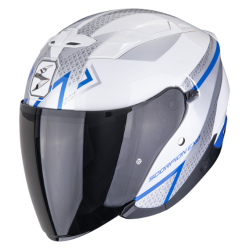 CASCO SCORPION EXO-230 LOOP BLANCO / AZUL