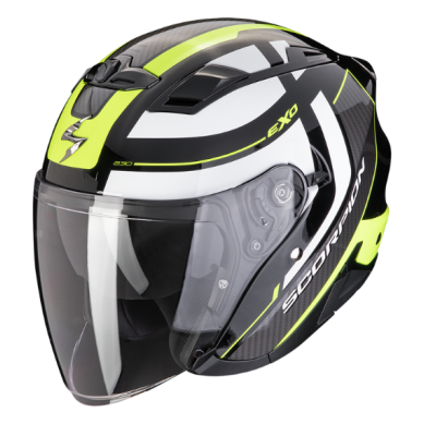 CASCO SCORPION EXO-230 PUL NEGRO / AMARILLO NEÓN