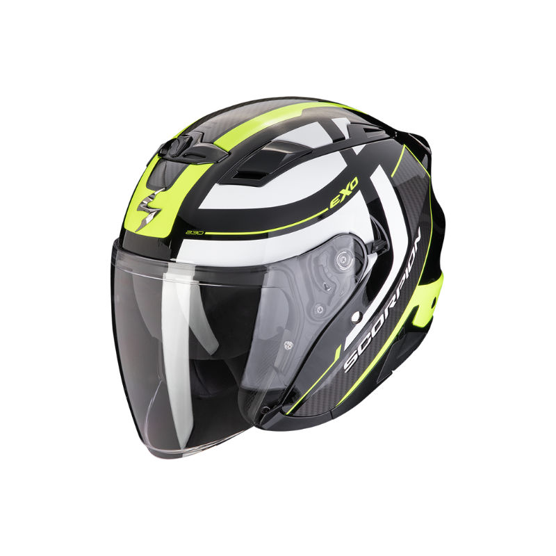 CASCO SCORPION EXO-230 PUL NEGRO / AMARILLO NEÓN