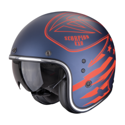 CASCO SCORPION BELFAST EVO DAWG AZUL / ROJO MATE