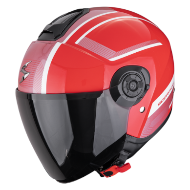 CASCO SCORPION EXO-CITY II COSMOS ROJO / PLATA