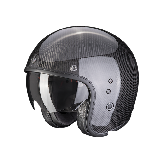 CASCO SCORPION BELFAST EVO CARBON SOLID NEGRO
