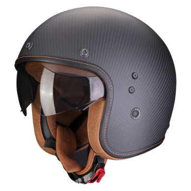 CASCO SCORPION BELFAST EVO CARBON SOLID NEGRO MATE