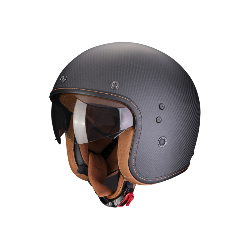 CASCO SCORPION BELFAST EVO CARBON SOLID NEGRO MATE