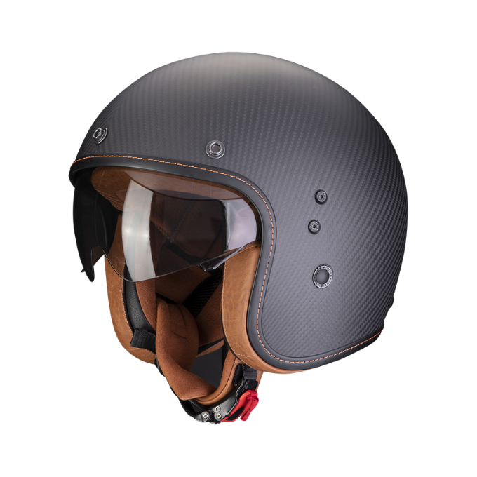 CASCO SCORPION BELFAST EVO CARBON SOLID NEGRO MATE