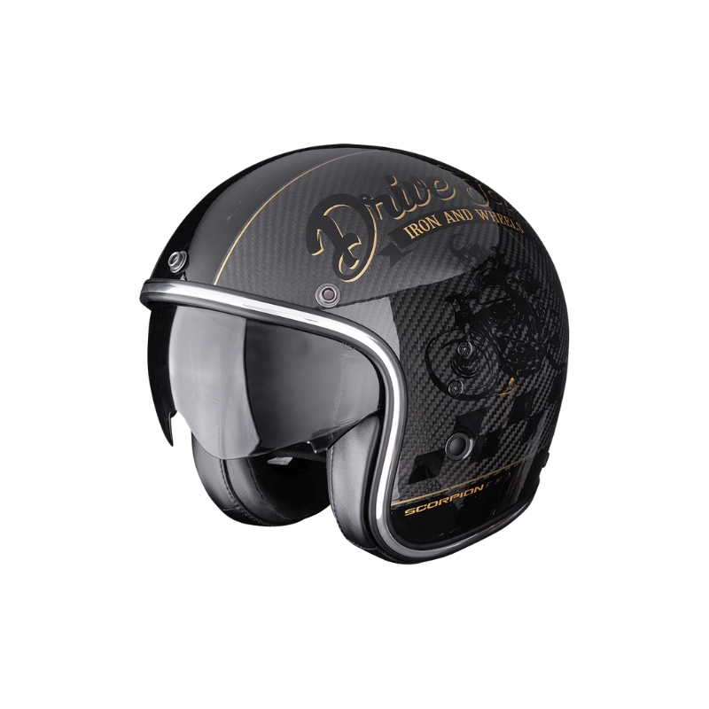 CASCO SCORPION BELFAST EVO CARBON ZIPPY NEGRO / ORO