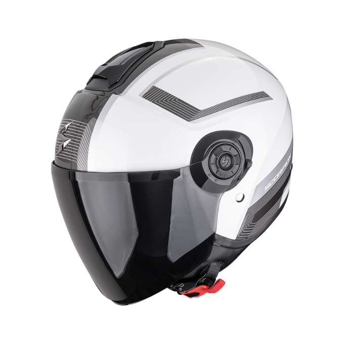 CASCO SCORPION EXO-CITY II COSMOS BLANCO PERLA / PLATA