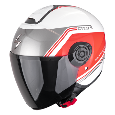 CASCO SCORPION EXO-CITY II VITA BLANCO / ROJO