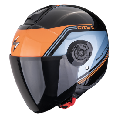 CASCO SCORPION EXO-CITY II VITA NEGRO / AZUL / NARANJA