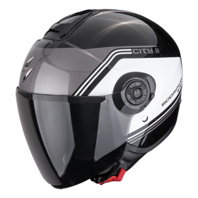 CASCO SCORPION EXO-CITY II VITA METAL NEGRO / BLANCO