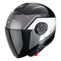 CASCO SCORPION EXO-CITY II VITA METAL NEGRO / BLANCO