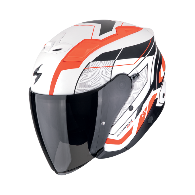 CASCO SCORPION EXO-Z1 VUE BLANCO MATE / ROJO / NEGRO