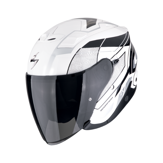 CASCO SCORPION EXO-Z1 VUE BLANCO / NEGRO / PLATA