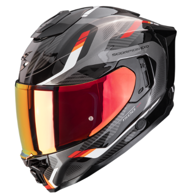 CASCO SCORPION EXO-1500 AIR SLEEK NEGRO / ROJO