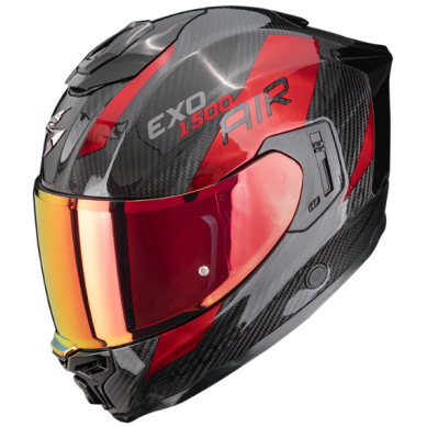 CASCO SCORPION EXO-1500 CARBON PLATTED NEGRO / ROJO