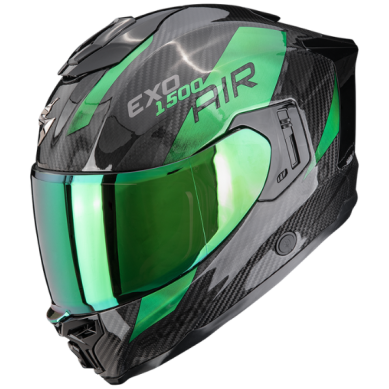 CASCO SCORPION EXO-1500 CARBON PLATTED NEGRO / ROJO