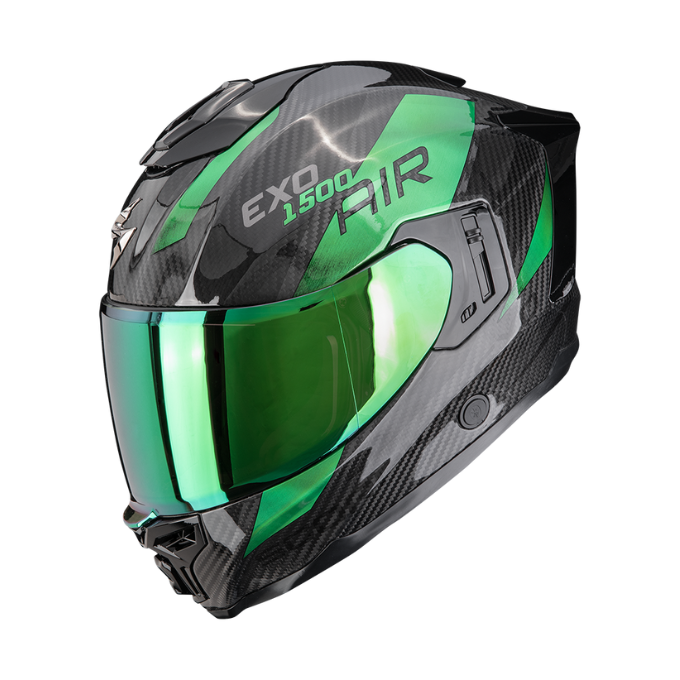 CASCO SCORPION EXO-1500 CARBON PLATTED NEGRO / ROJO