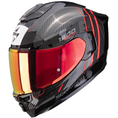 CASCO SCORPION EXO-1500 CARBON AIR ZITY NEGRO / ROJO