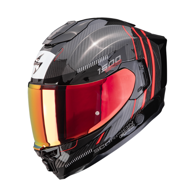 CASCO SCORPION EXO-1500 CARBON AIR ZITY NEGRO / ROJO