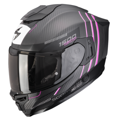 CASCO SCORPION EXO-1500 CARBON AIR ZITY NEGRO MATE / ROSA