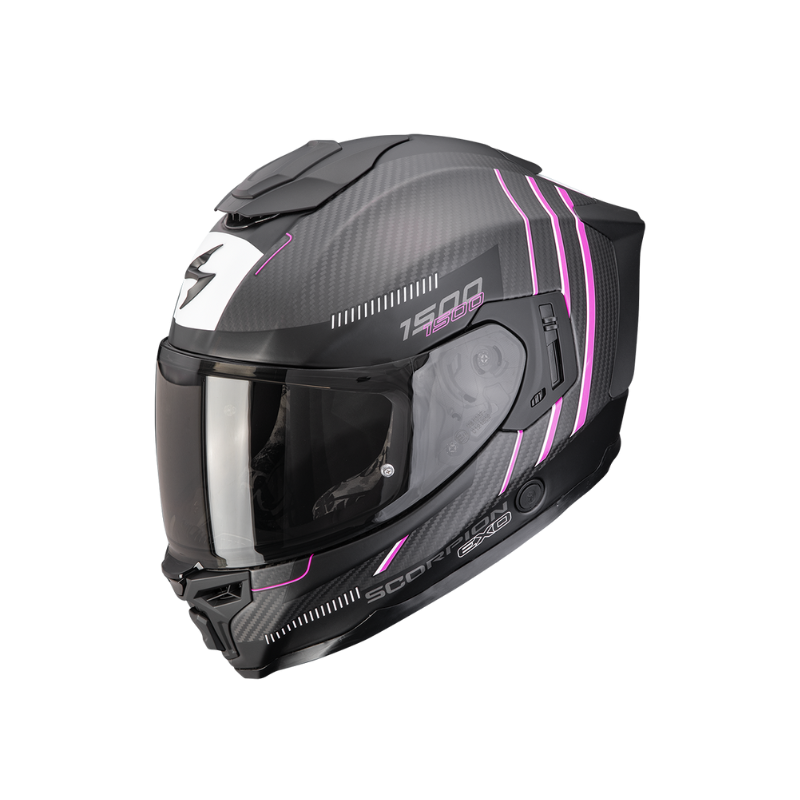 CASCO SCORPION EXO-1500 CARBON AIR ZITY NEGRO MATE / ROSA