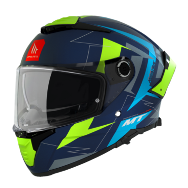 CASCO MT HELMETS THUNDER 4 SV PENTAL B4 AZUL / AMARILLO NEON TALLA XS
