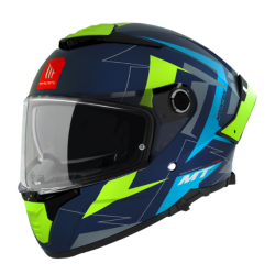 CASCO MT HELMETS THUNDER 4 SV PENTAL B4 AZUL / AMARILLO NEON TALLA XS