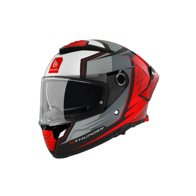 CASCO MT HELMETS THUNDER 4 SV PENTAL B4 ROJO / PERLA TALLA S / M