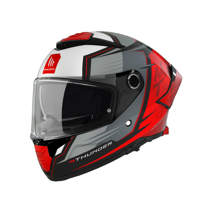 CASCO MT HELMETS THUNDER 4 SV PENTAL B4 ROJO / PERLA TALLA S / M