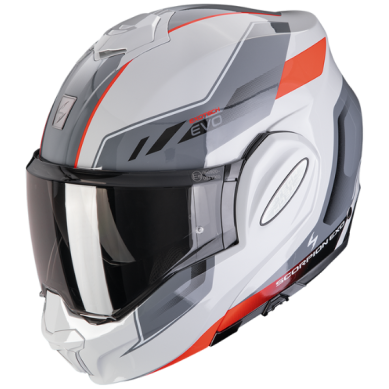 CASCO SCORPION EXO-TECH EVO SOCIUS GRIS / ROJO