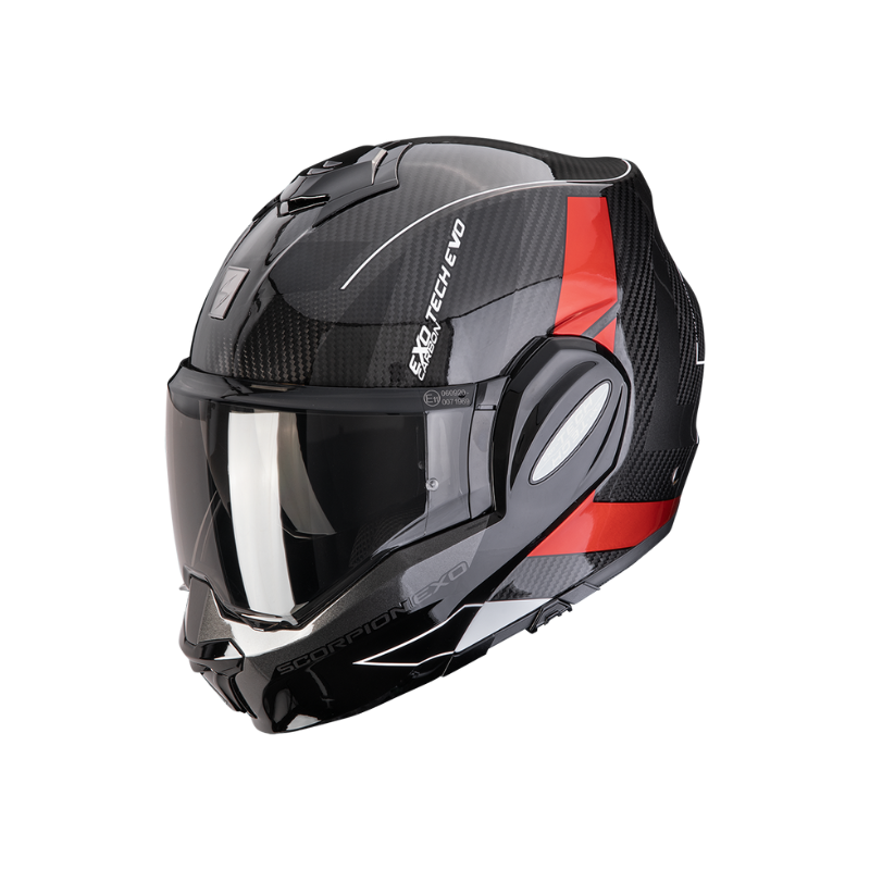 CASCO SCORPION EXO-TECH EVO CARBON CAD NEGRO / ROJO