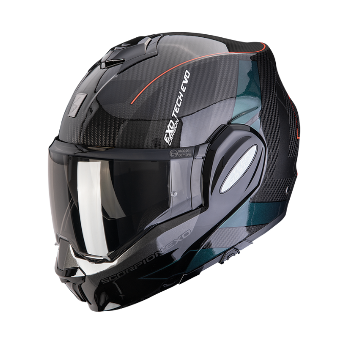 CASCO SCORPION EXO-TECH EVO CARBON CAD NEGRO / VERDE