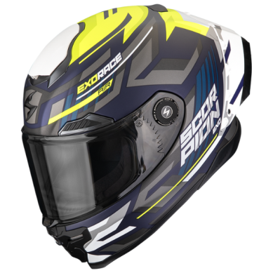 CASCO SCORPION EXO-RACE AIR KOBRA AZULANTE / AMARILLO NEON
